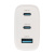 Сетевое зарядное устройство BY Smart 40Вт,2*USB-C, 1*USB-A, QC,PD,PPS,110-240В,50-60Гц,пластик,белый